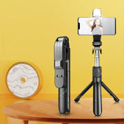 Mini bastone selfie con treppiede Bluetooth e luce LED