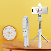Mini bastone selfie con treppiede Bluetooth e luce LED