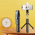 Mini bastone selfie con treppiede Bluetooth e luce LED