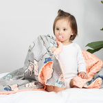 Coperta copri carrello lavabile trapuntata confortante in cotone cartone animato per bambini