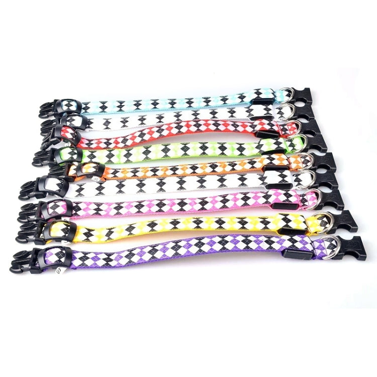 Collare per cani a LED ricaricabile con motivo scozzese, collare per cani di piccola taglia, S, M, L, XL