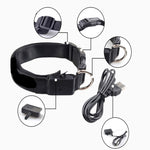 Collare per cani a LED ricaricabile con motivo scozzese, collare per cani di piccola taglia, S, M, L, XL