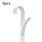 Appendiabiti in plastica per bagno sospeso da 6 pezzi, Plastic Hook Rack
