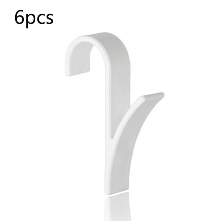 Appendiabiti in plastica per bagno sospeso da 6 pezzi, Plastic Hook Rack
