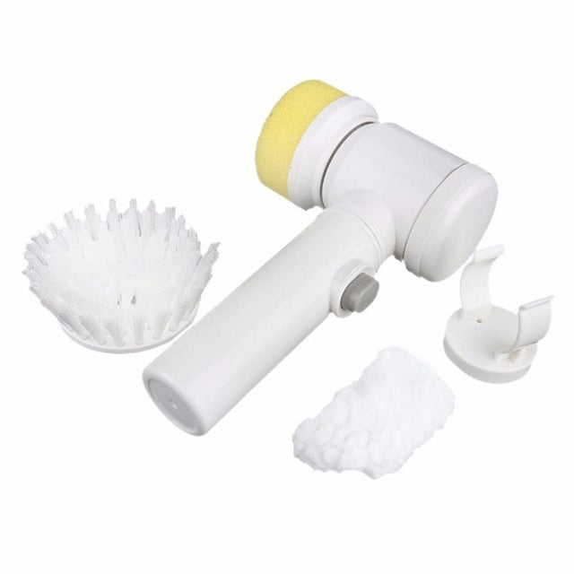 Detergente per spazzole per finestre per pulizia della vasca da bagno in nylon ABS 5 in 1 per uso domestico multifunzionale, 5 in 1 Brush
