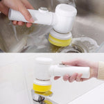 Detergente per spazzole per finestre per pulizia della vasca da bagno in nylon ABS 5 in 1 per uso domestico multifunzionale, 5 in 1 Brush