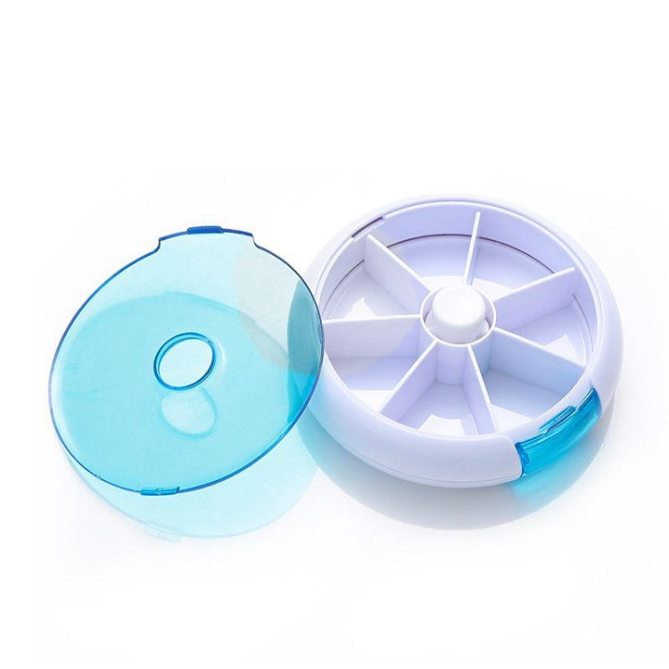 2 portapillole in plastica rotanti a sette griglie, portatili, rotondi, multifunzionali, creativi, da 2 pezzi