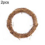 2 pezzi di albero di vite ghirlanda di Natale decorazione da giardino in rattan fai da te decorazione per finestra in rattan, 10CM, 15CM, 20CM, 25CM, 30CM