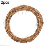 2 pezzi di albero di vite ghirlanda di Natale decorazione da giardino in rattan fai da te decorazione per finestra in rattan, 10CM, 15CM, 20CM, 25CM, 30CM