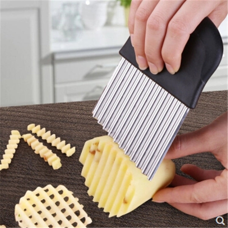 Patatine fritte Tagliate Lama per sega in acciaio inossidabile Taglierina seghettata Utensili per frutta e verdura Coltello ondulato Accessori per attrezzature da cucina, Style 3