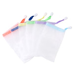 4 sacchetti appesi per pulizia, schiuma detergente, rete per bolle di sapone fatta a mano, consegna colore casuale, Soap Bubble Net
