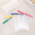 4 sacchetti appesi per pulizia, schiuma detergente, rete per bolle di sapone fatta a mano, consegna colore casuale, Soap Bubble Net