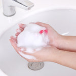 4 sacchetti appesi per pulizia, schiuma detergente, rete per bolle di sapone fatta a mano, consegna colore casuale, Soap Bubble Net