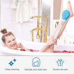 Spazzola da bagno elettrica regolabile per massaggio SPA, vasca da bagno completamente automatica, spazzola per la schiena, spazzola da bagno con manico lungo, 45.8cmx8.5cmx4cm