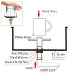 NB-1990 Rondella per tazza automatica per bicchiere da birra incorporata in acciaio inossidabile con piastra di scarico, Rinser Cup Washer