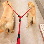 Guinzagli per cani doppi Corda di trazione per animali domestici anti-avvolgimento, 1.4m