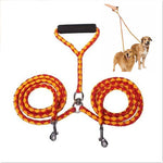 Guinzagli per cani doppi Corda di trazione per animali domestici anti-avvolgimento, 1.4m
