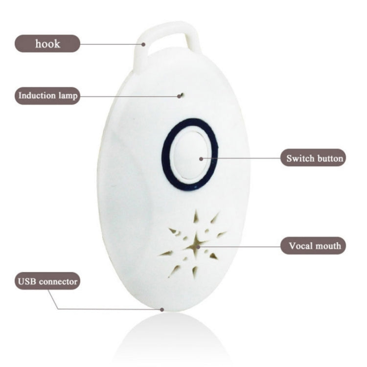 Mini repellente ad ultrasuoni portatile per esterni anti-insetti anti-topo per attività di campeggio all'aperto, Mini Insect Repellent White