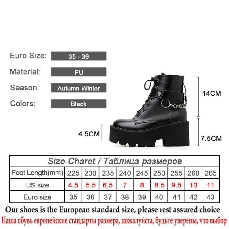 Piattaforma - Stivaletti Martin con suola Cerniera laterale Bellissimi stivaletti, 35, 36, 37, 38, 39