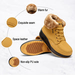 Stivaletti da donna Stivali in pizzo da neve Scarpe con zeppa femminili autunnali e invernali, 35, 36, 37, 38, 39, 40