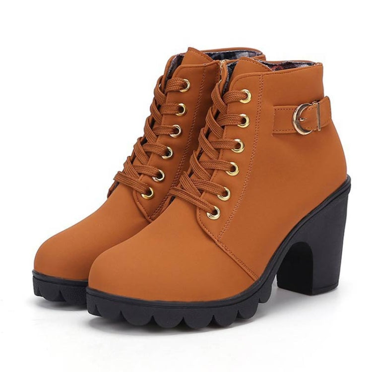 Stivali da neve da donna con tacco alto quadrato alla moda, tinta unita, sneakers, 35, 36, 37, 38, 39, 40