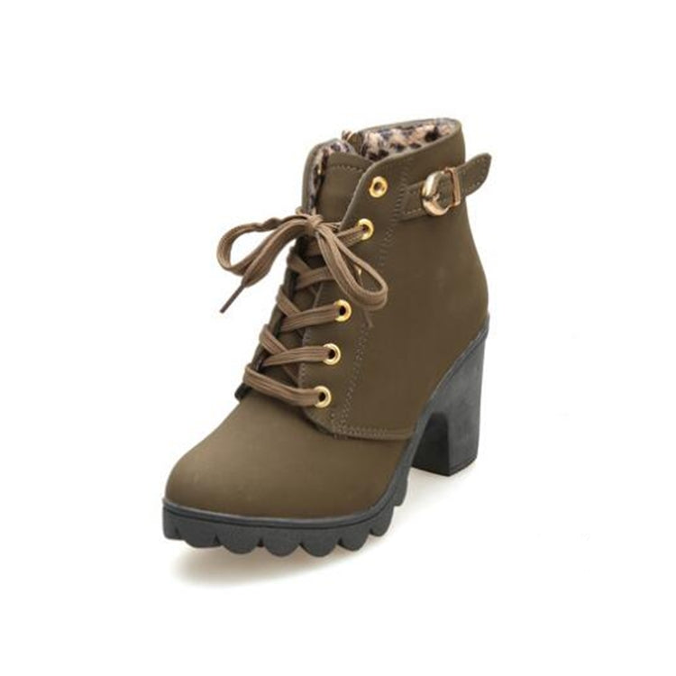 Stivali da neve da donna con tacco alto quadrato alla moda, tinta unita, sneakers, 35, 36, 37, 38, 39, 40
