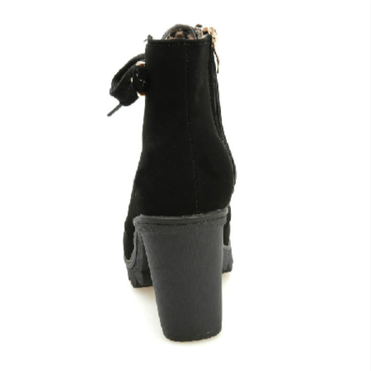 Stivali da neve da donna con tacco alto quadrato alla moda, tinta unita, sneakers, 41