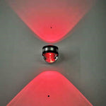 Lampada da parete a LED su e giù Lampada da parete in cristallo bifacciale con luci in alluminio Presa superiore, 2W (Red Light), 2W (Yellow Light), 2W (Blue Light), 2W (Green Light), 2W (Purple Light), 2W (Mixed Color Light), 6W (Red Light)           ...