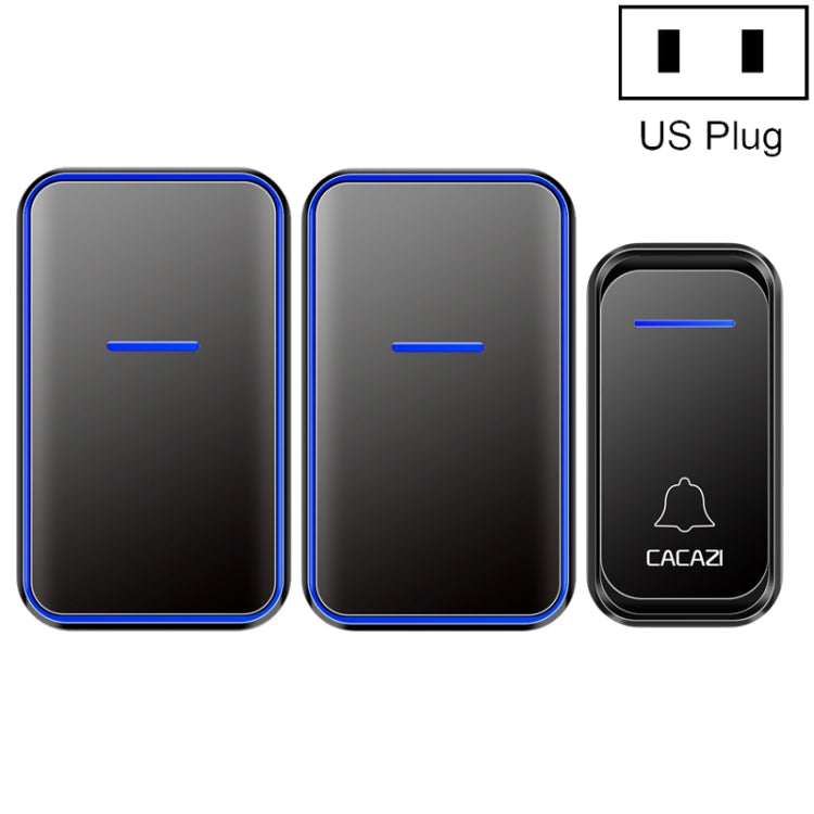 CACAZI A68-2 Campanello elettronico con telecomando wireless da uno a due Campanello wireless digitale intelligente per la casa, US Plug, EU Plug, UK Plug