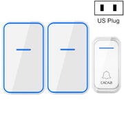 CACAZI A68-2 Campanello elettronico con telecomando wireless da uno a due Campanello wireless digitale intelligente per la casa, US Plug, EU Plug, UK Plug