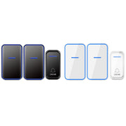 CACAZI A68-2 Campanello elettronico con telecomando wireless da uno a due Campanello wireless digitale intelligente per la casa, US Plug, EU Plug, UK Plug