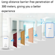 CACAZI A68-2 Campanello elettronico con telecomando wireless da uno a due Campanello wireless digitale intelligente per la casa, US Plug, EU Plug, UK Plug