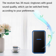 CACAZI A68-2 Campanello elettronico con telecomando wireless da uno a due Campanello wireless digitale intelligente per la casa, US Plug, EU Plug, UK Plug