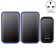 CACAZI A68-2 Campanello elettronico con telecomando wireless da uno a due Campanello wireless digitale intelligente per la casa, US Plug, EU Plug, UK Plug