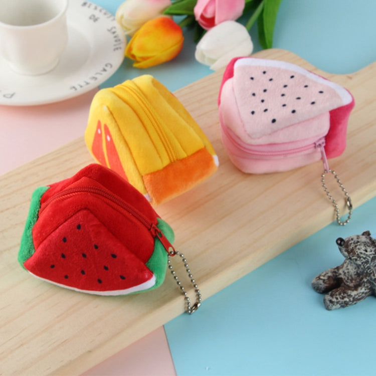 Regalo del sacchetto di chiave del sacchetto del cambiamento dei bambini svegli tridimensionali creativi della frutta della peluche del triangolo