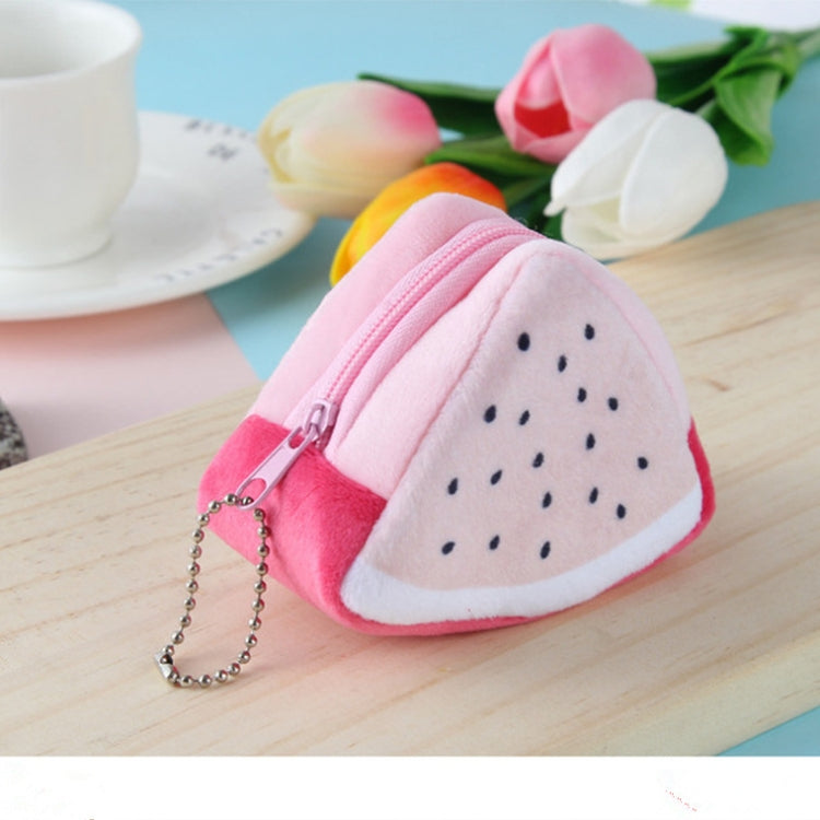 Regalo del sacchetto di chiave del sacchetto del cambiamento dei bambini svegli tridimensionali creativi della frutta della peluche del triangolo