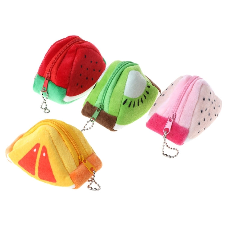 Regalo del sacchetto di chiave del sacchetto del cambiamento dei bambini svegli tridimensionali creativi della frutta della peluche del triangolo