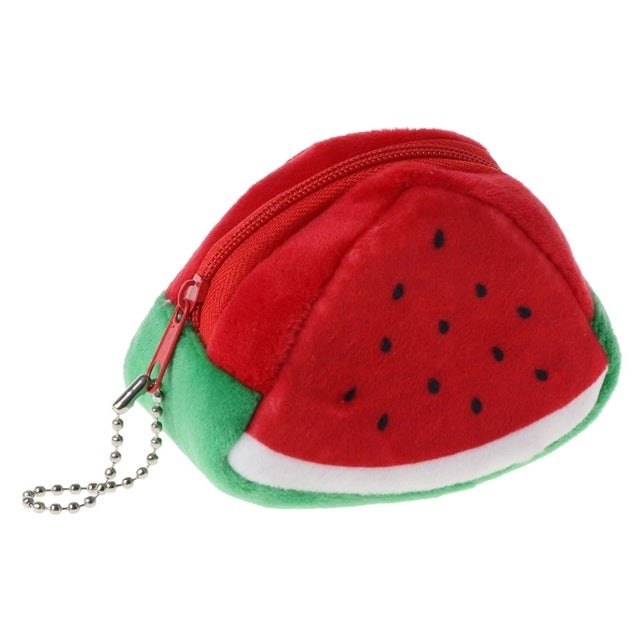 Regalo del sacchetto di chiave del sacchetto del cambiamento dei bambini svegli tridimensionali creativi della frutta della peluche del triangolo