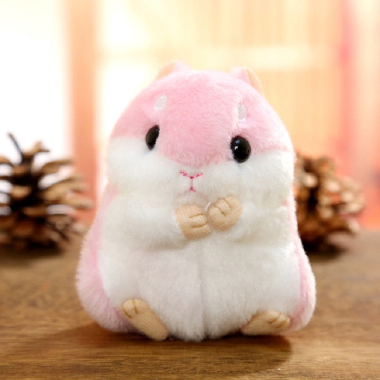Bambola di peluche portachiavi con criceto 10 cm