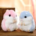 Bambola di peluche portachiavi con criceto 10 cm