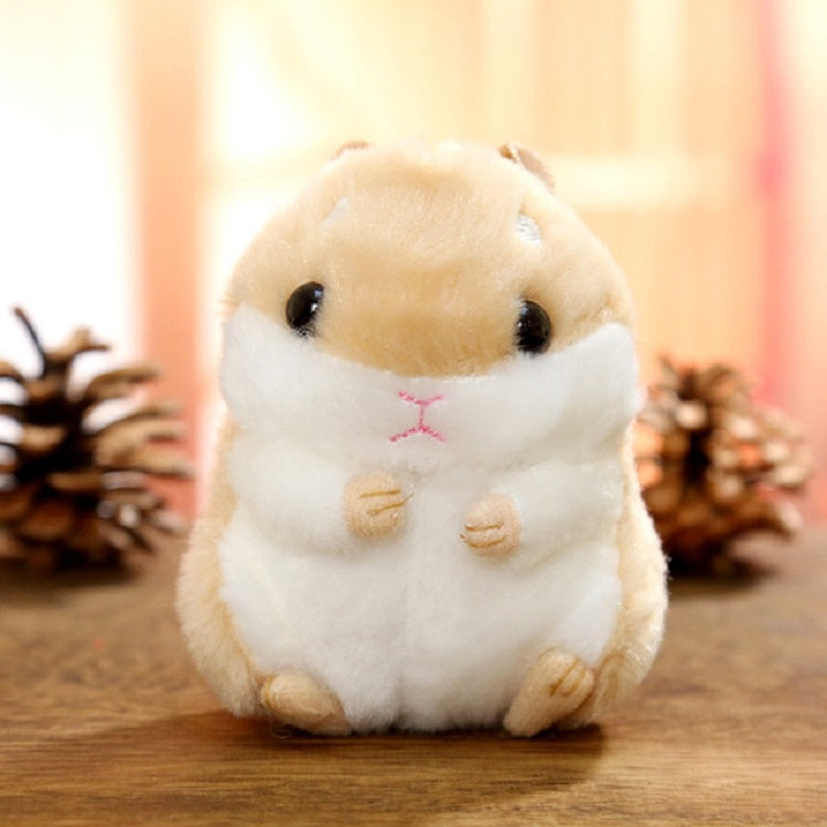 Bambola di peluche portachiavi con criceto 10 cm