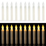 Candela natalizia a lume di candela lunga senza fiamma a lume di candela elettronico a LED da 12 pezzi/scatola, Flashing Warm White Light