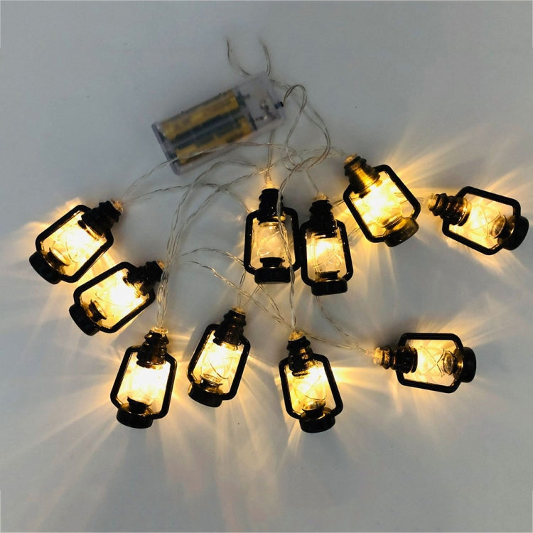 Stringa LED per lampada a cherosene retrò con decorazione per festival delle lanterne di Natale, 1.5m 10LEDs/ Black, 3m 20LEDs/ Black