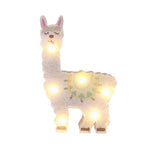 Lanterna dipinta a LED Alpaca Luce notturna Decorazione natalizia Camera in posa Luce in stile