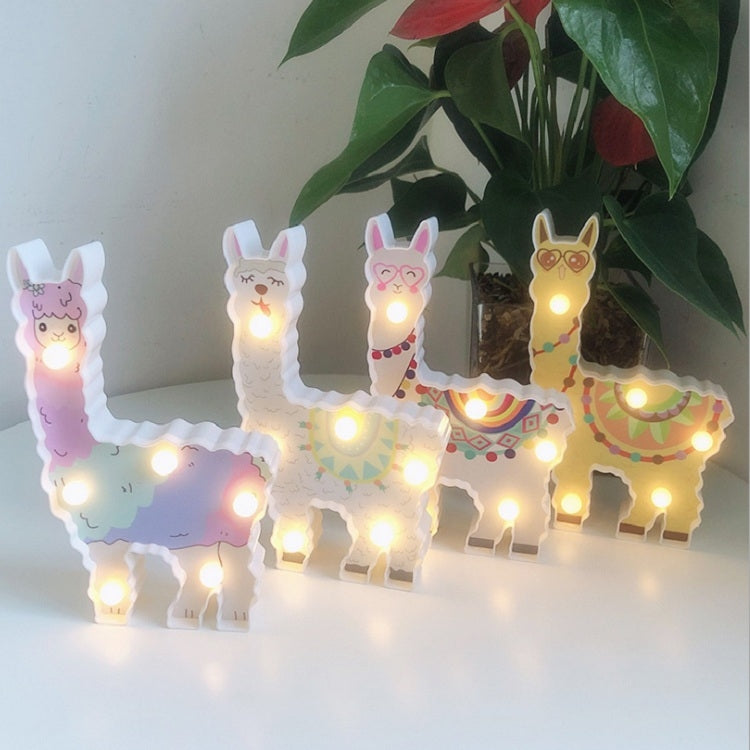 Lanterna dipinta a LED Alpaca Luce notturna Decorazione natalizia Camera in posa Luce in stile