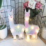 Lanterna dipinta a LED Alpaca Luce notturna Decorazione natalizia Camera in posa Luce in stile