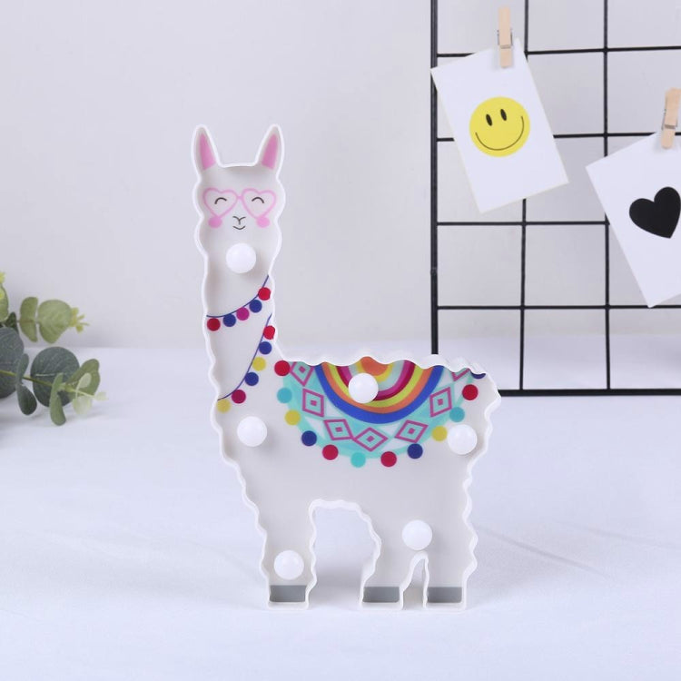 Lanterna dipinta a LED Alpaca Luce notturna Decorazione natalizia Camera in posa Luce in stile