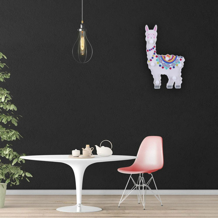 Lanterna dipinta a LED Alpaca Luce notturna Decorazione natalizia Camera in posa Luce in stile