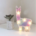 Lanterna dipinta a LED Alpaca Luce notturna Decorazione natalizia Camera in posa Luce in stile
