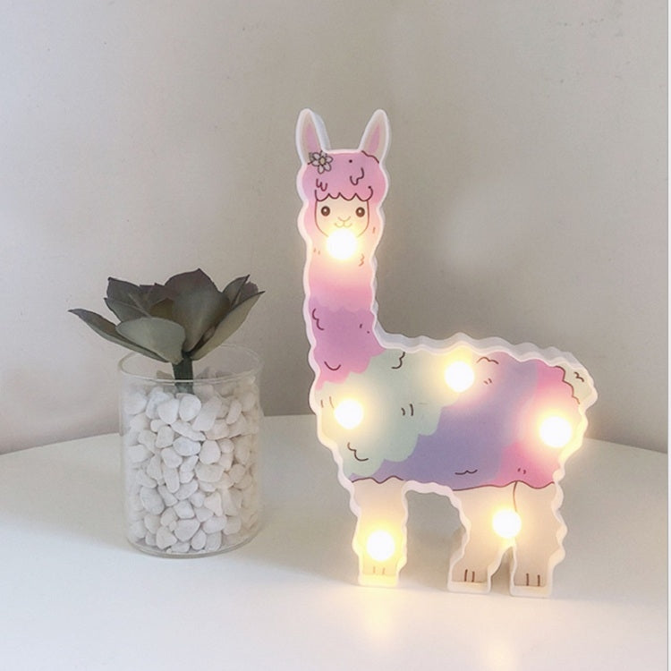 Lanterna dipinta a LED Alpaca Luce notturna Decorazione natalizia Camera in posa Luce in stile